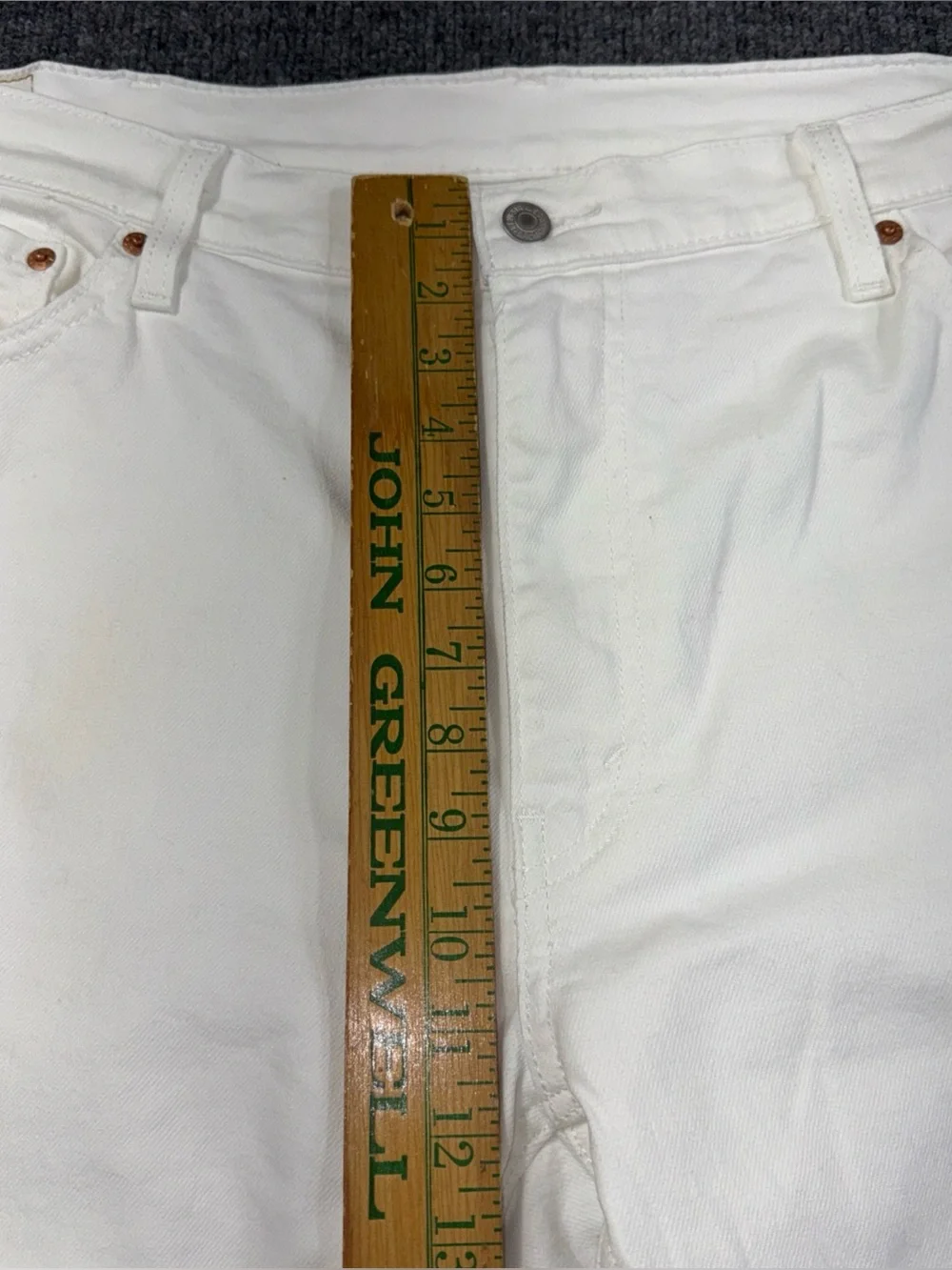 Levi Strauss 541 Straight Leg Mens White Denim Jeans 40x32 Solid Classic Levis
